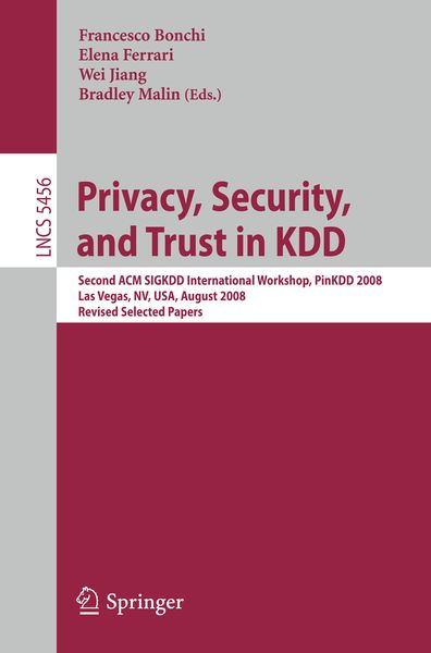 Produktbild: Privacy, Security, and Trust in KDD