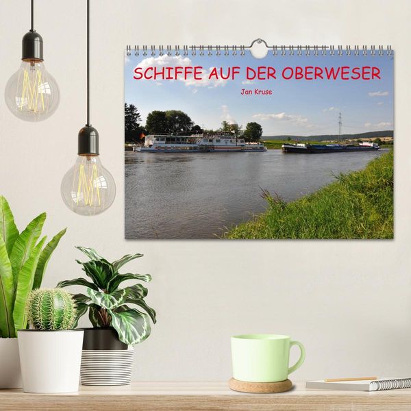 Produktbild: Schiffe auf der Oberweser (Wandkalender 2026 DIN A4 quer), CALVENDO Monatskalender