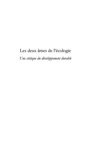 Produktbild: Deux ames de l'ecologie Les