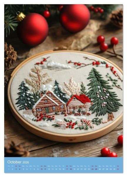 Produktbild: Elegance in Embroidery (Wall Calendar 2026 DIN A3 portrait), CALVENDO 12 Month Wall Calendar