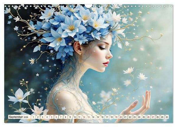 Produktbild: Florale Verwandlung (Wandkalender 2026 DIN A3 quer), CALVENDO Monatskalender