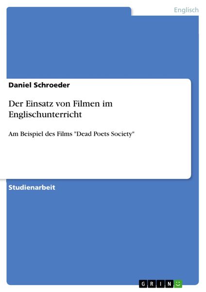 Produktbild: Der Einsatz von Filmen im Englischunterricht