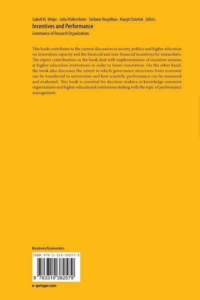 Produktbild: Incentives and Performance