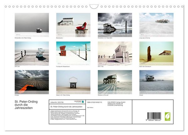 Produktbild: St. Peter-Ording durch die Jahreszeiten (Wandkalender 2026 DIN A3 quer), CALVENDO Monatskalender