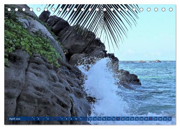 Produktbild: Seychellen - Wild und Sch&ouml;n (Tischkalender 2026 DIN A5 quer), CALVENDO Monatskalender