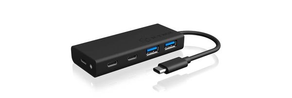 ICY BOX IB-HUB1426-CPD 4 Port USB-C® (USB 3.2 Gen 2) Multiport Hub Schwarz