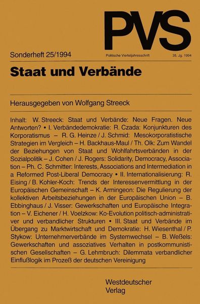 Produktbild: Staat und Verb&auml;nde