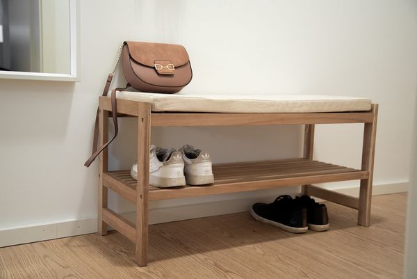 Produktbild: Schuhbank mit Sitzpolster Mod. Acina, Ma&szlig;e: 90 x 45 x 34 cm