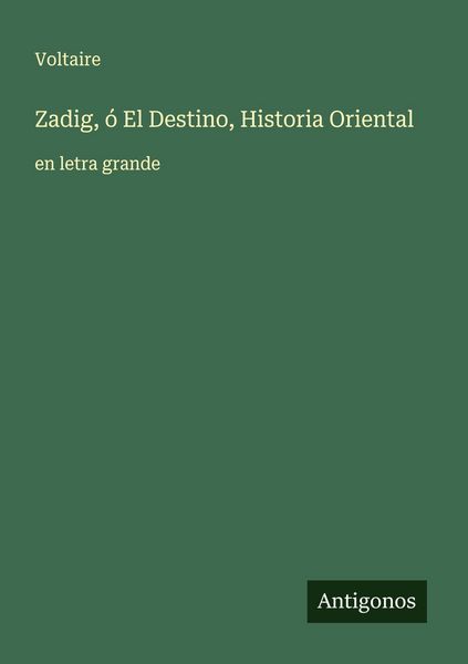 Produktbild: Zadig, &oacute; El Destino, Historia Oriental