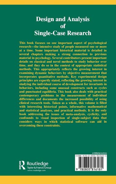 Produktbild: Design and Analysis of Single-Case Research