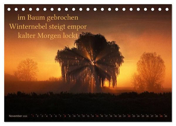 Produktbild: Haiku - Gedichte in 17 Silben (Tischkalender 2026 DIN A5 quer), CALVENDO Monatskalender