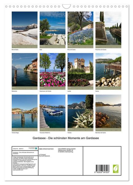 Produktbild: Gardasee - Die sch&ouml;nsten Momente am Gardasee (Wandkalender 2026 DIN A3 hoch), CALVENDO Monatskalender