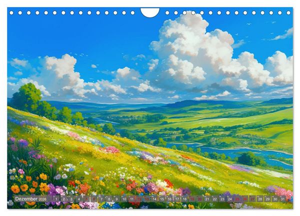 Produktbild: Spaziergang durch Anime Welten (Wandkalender 2026 DIN A4 quer), CALVENDO Monatskalender