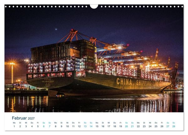 Produktbild: Schiffe gucken im Hamburger Hafen (Wandkalender 2027 DIN A3 quer), CALVENDO Monatskalender