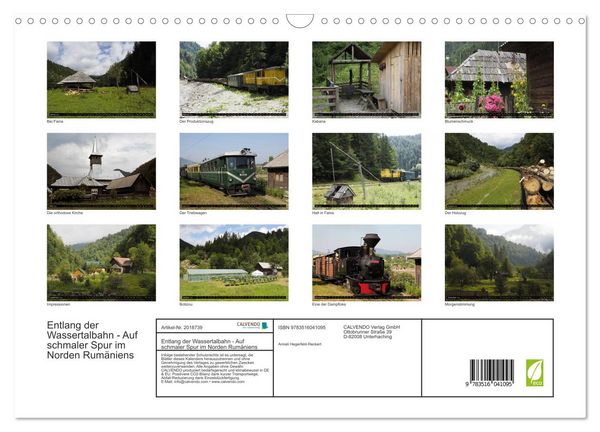 Produktbild: Entlang der Wassertalbahn - Auf schmaler Spur im Norden Rum&auml;niens (Wandkalender 2026 DIN A3 quer), CALVENDO Monatskalender