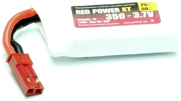 Red Power Modellbau-Akkupack (LiPo) 3.7V 350 mAh 25 C Softcase JST, BEC