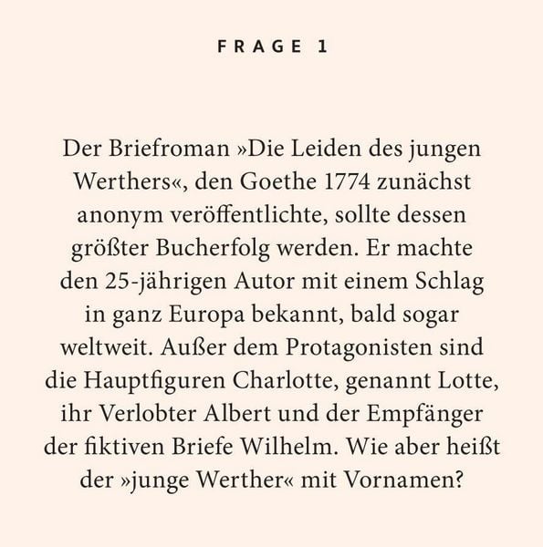 Produktbild: Goethe-Quiz