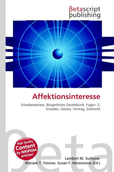 Produktbild: Affektionsinteresse