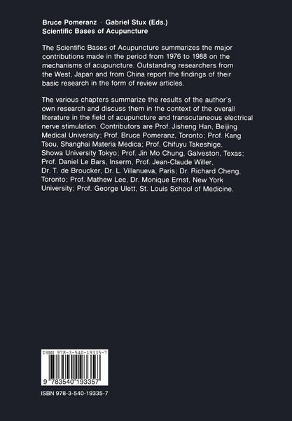 Produktbild: Scientific Bases of Acupuncture
