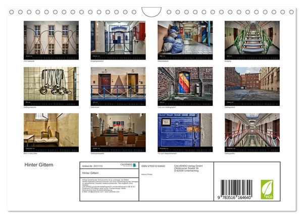 Produktbild: Hinter Gittern (Wandkalender 2026 DIN A4 quer), CALVENDO Monatskalender