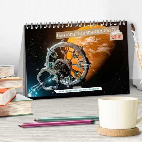 Produktbild: Generationsraumschiffe (Tischkalender 2026 DIN A5 quer), CALVENDO Monatskalender