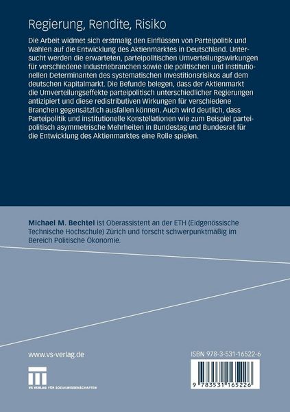 Produktbild: Regierung, Rendite, Risiko
