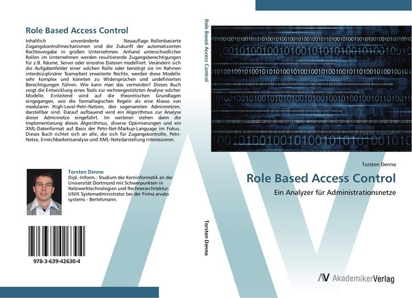 Role Based Access Control, Taschenbuch von Torsten Denno, AV Akademikerverlag, 9783639426304