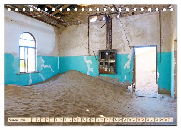 Produktbild: Kolmannskuppe Lost Place in Namibia (Tischkalender 2026 DIN A5 quer), CALVENDO Monatskalender
