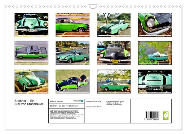 Produktbild: Starliner - Ein Star von Studebaker (Wandkalender 2026 DIN A3 quer), CALVENDO Monatskalender