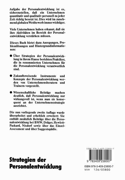 Produktbild: Strategien der Personalentwicklung