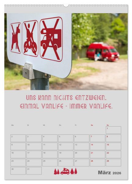 Produktbild: Vanlife - Hotel kann jeder! (Wandkalender 2026 DIN A2 hoch), CALVENDO Monatskalender