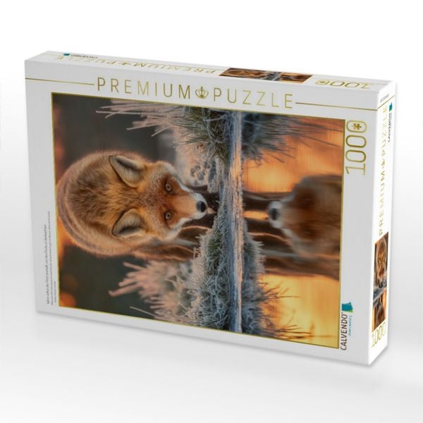 Produktbild: CALVENDO Puzzle Wenn selbst der Frost inneh&auml;lt, um den Fuchs zu beobachten | 1000 Teile Lege-Gr&ouml;&szlig;e 64x48cm Foto-Puzzle f&uuml;r gl&uuml;ckliche Stunden