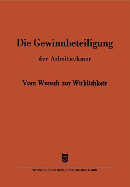 Produktbild: Die Gewinnbeteiligung der Arbeitnehmer