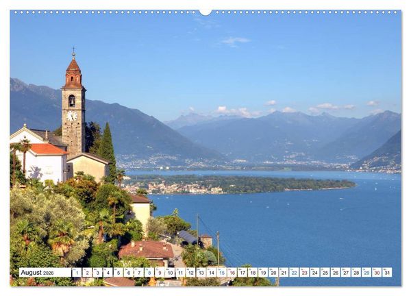 Produktbild: Tessin, Impressionen aus der Italienischen Schweiz (hochwertiger Premium Wandkalender 2026 DIN A2 quer), Kunstdruck in Hochglanz