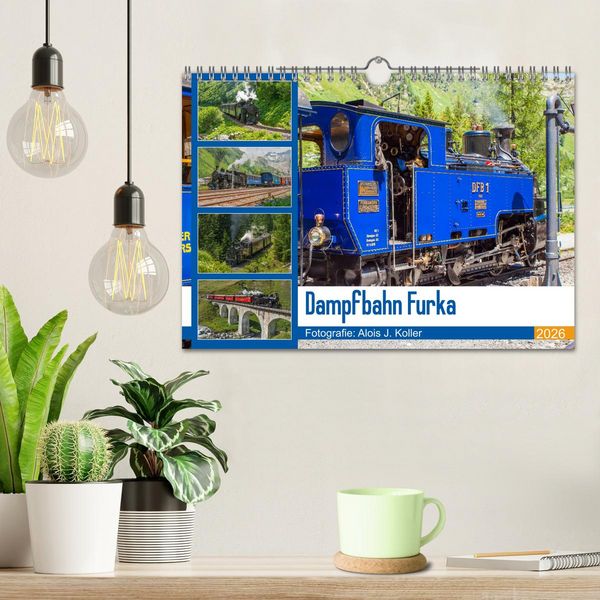 Produktbild: Dampfbahn Furka 2026 (Wandkalender 2026 DIN A4 quer), CALVENDO Monatskalender