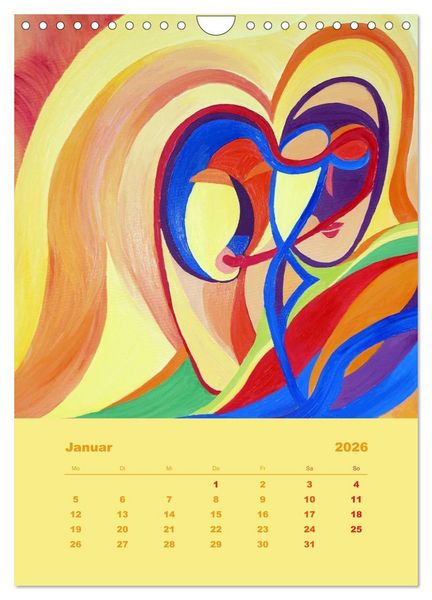 Produktbild: Licht ist bunt - Malerei in Acryl und Aqua &Ouml;l (Wandkalender 2026 DIN A4 hoch), CALVENDO Monatskalender