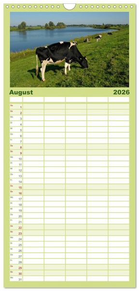 Produktbild: Familienplaner 2026 - Der Niederrhein im Wandel der Jahreszeiten mit 5 Spalten (Wandkalender, 21 x 45 cm) CALVENDO