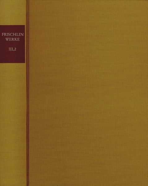 Produktbild: Nicodemus Frischlin: S&auml;mtliche Werke / Band III,2: Phasma