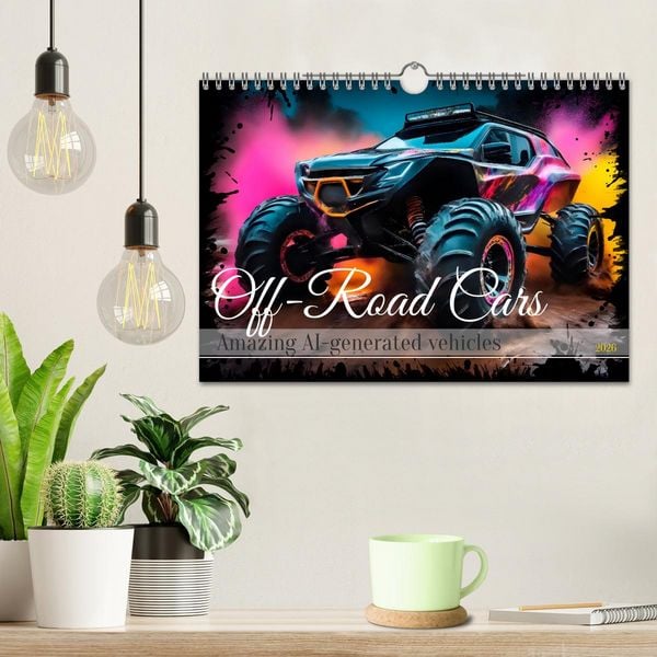 Produktbild: OFF-ROAD CARS Amazing AI-generated vehicles (Wall Calendar 2026 DIN A4 landscape), CALVENDO 12 Month Wall Calendar