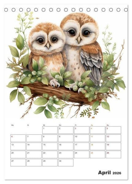 Produktbild: Unsere Tiere des Waldes (Tischkalender 2026 DIN A5 hoch), CALVENDO Monatskalender