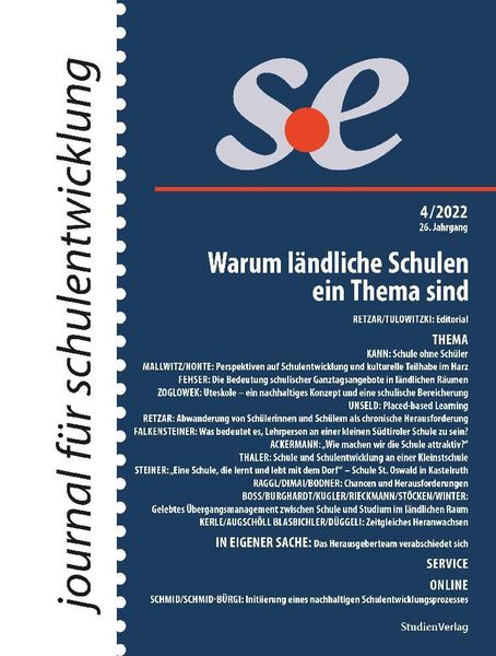 Produktbild: Journal f&uuml;r schulentwicklung 4/2022