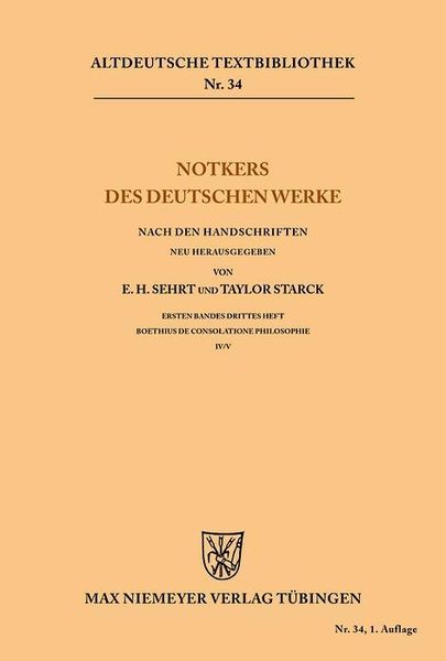 Produktbild: Notkers des Deutschen Werke