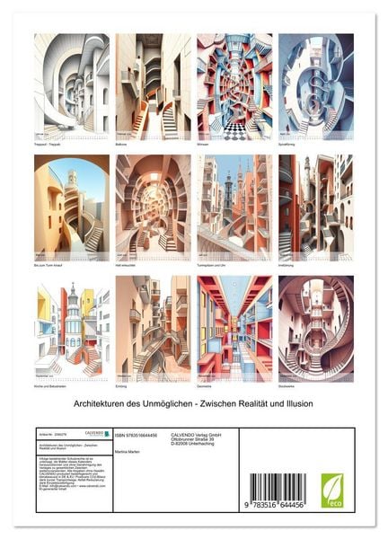 Produktbild: Architekturen des Unm&ouml;glichen - Zwischen Realit&auml;t und Illusion (Wandkalender 2026 DIN A4 hoch), CALVENDO Monatskalender