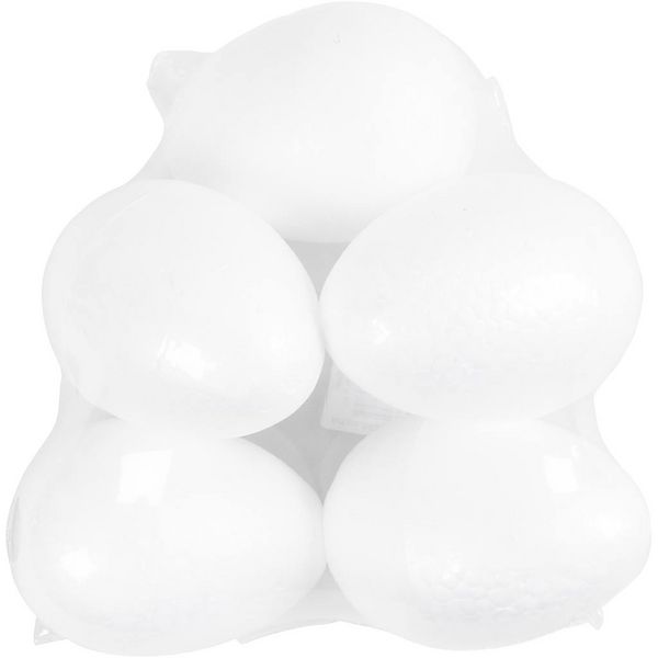 Produktbild: Creativ Company Styropor-Eier, H 10 cm, Wei&szlig;, 5 Stk