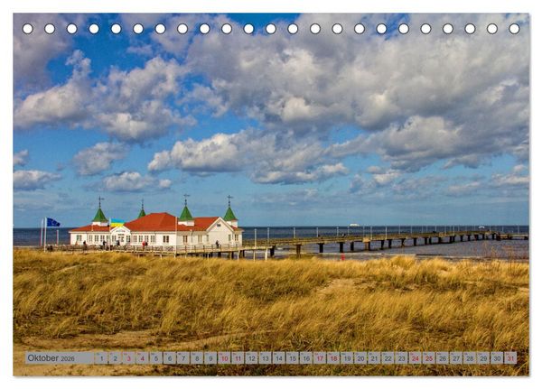 Produktbild: Das Kaiserbad Ahlbeck &ndash; Augenblicke eines Apriltages von der Ostseeinsel Usedom (Tischkalender 2026 DIN A5 quer), CALVENDO Monatskalender