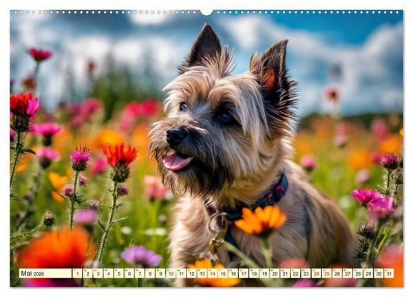 Produktbild: Cairn Terrier - lustiges Raubein aus Schottland (Wandkalender 2026 DIN A2 quer), CALVENDO Monatskalender
