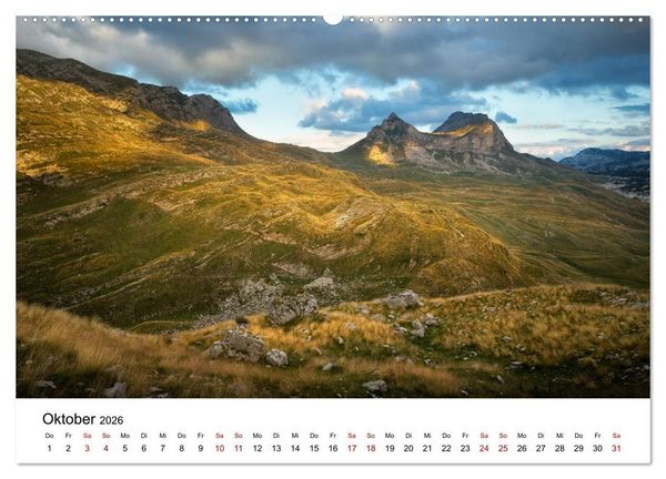 Produktbild: Montenegro - Land der schwarzen Berge (hochwertiger Premium Wandkalender 2026 DIN A2 quer), Kunstdruck in Hochglanz