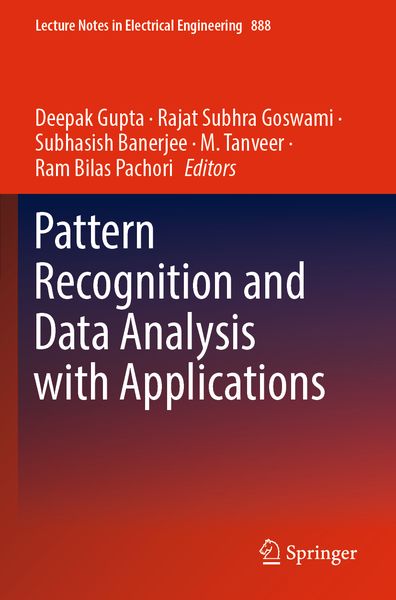 Produktbild: Pattern Recognition and Data Analysis with Applications