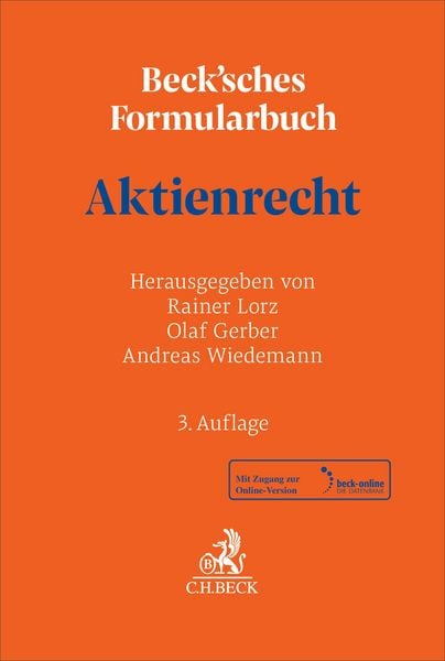 Produktbild: Beck'sches Formularbuch Aktienrecht