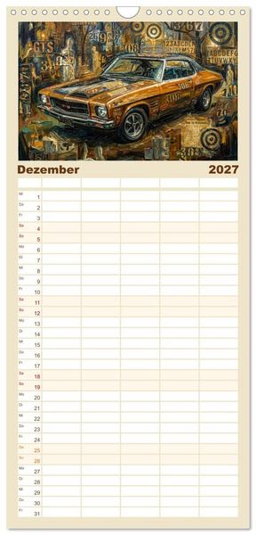 Produktbild: Familienplaner 2027 - Steroide auf vier R&auml;dern mit 5 Spalten (Wandkalender, 21 x 45 cm) CALVENDO